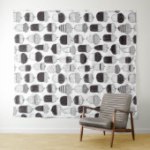 Doodle-Akkorde Herbstmuster Wandteppich (Beispiel (Horizontal))