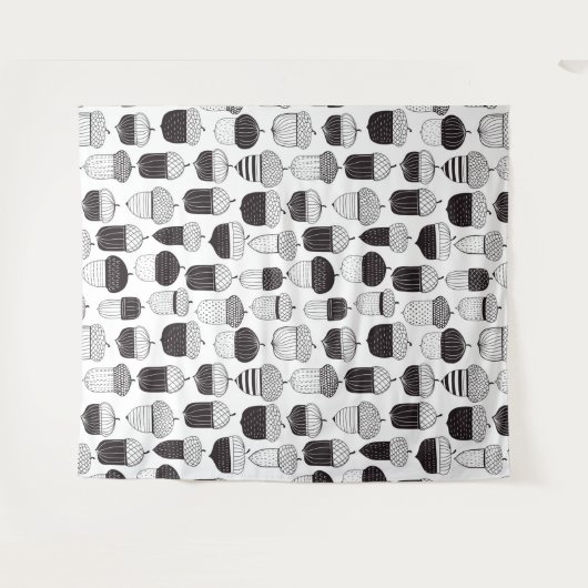 Doodle-Akkorde Herbstmuster Wandteppich (Vorderseite (Horizontal))