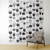 Doodle-Akkorde Herbstmuster Wandteppich (Beispiel)