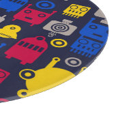 Doodle Alien Spaceship und Robot Muster Schneidebrett (Ecke)