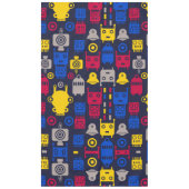 Doodle Alien Spaceship und Robot Muster Tischdecke (Vorderseite)