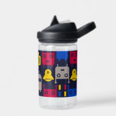 Doodle Alien Spaceship und Robot Muster Trinkflasche (Links)