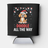 Doodle All The Way Funny Goldendoodle Santa Hat Ch Dosenkühler (Vorderseite)