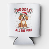 Doodle All The Way Funny Goldendoodle Santa Hat Ch Dosenkühler (Vorderseite)