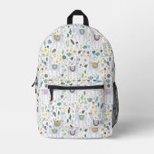 Doodle Alpaca Muster Bedruckter Rucksack (Vorderseite)