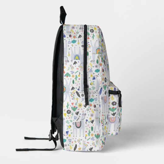 Doodle Alpaca Muster Bedruckter Rucksack (Links)