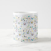 Doodle-Alpaca-Muster Jumbo-Tasse (Vorderseite)