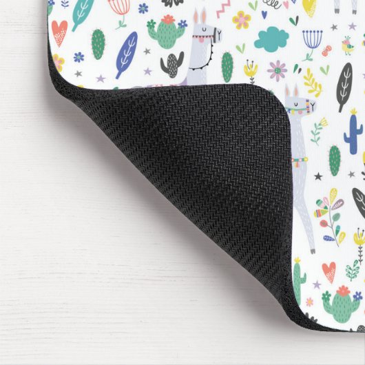 Doodle-Alpaca-Muster Mousepad (Ecke)