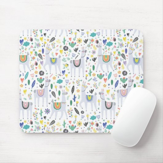 Doodle-Alpaca-Muster Mousepad (Mit Mouse)
