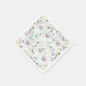 Doodle Alpaca Muster Serviette (Ecke)