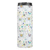 Doodle-Alpaca-Muster Thermosbecher (Rückseite)