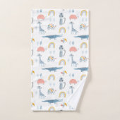 Doodle Animal Fun Muster Badhandtuch Set (Handtuch)