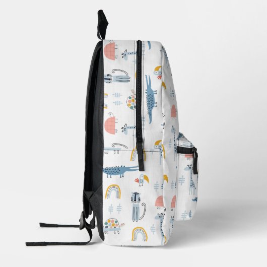 Doodle Animal Fun Muster Bedruckter Rucksack (Links)