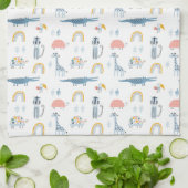 Doodle Animal Fun Muster Geschirrtuch (Gefaltet)