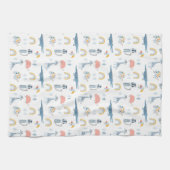 Doodle Animal Fun Muster Geschirrtuch (Horizontal)