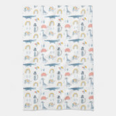 Doodle Animal Fun Muster Geschirrtuch (Vertikal)