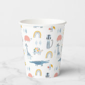 Doodle Animal Fun Muster Pappbecher (Rückseite)