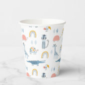 Doodle Animal Fun Muster Pappbecher (Links)