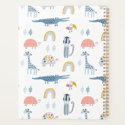 Doodle Animal Fun Muster Planer (Rückseite)