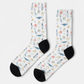 Doodle Animal Fun Muster Socken (Linkes Detail)