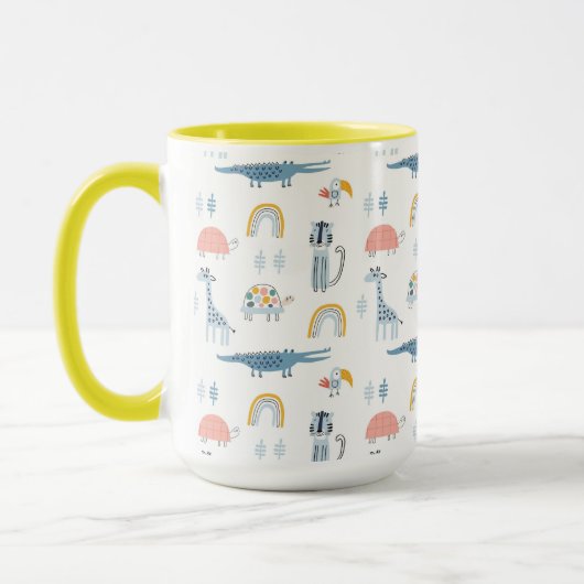 Doodle Animal Fun Muster Tasse (Links)