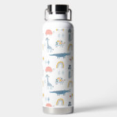 Doodle Animal Fun Muster Trinkflasche (Rückseite)