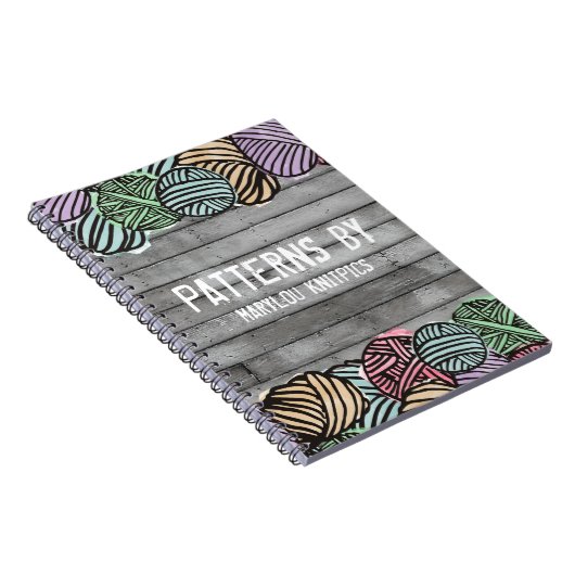 Doodle-Aquarellgarn Strickfaser Notizblock (Rechte Seite)