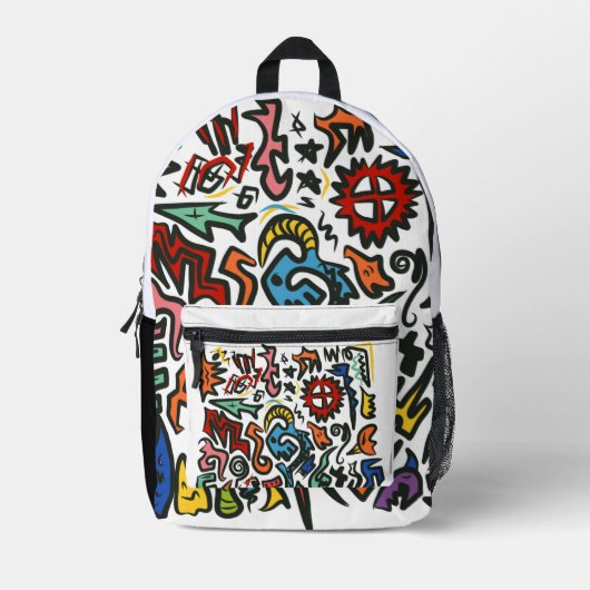 Doodle Art Bag Bedruckter Rucksack (Vorderseite)
