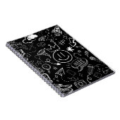 Doodle Art Black & White Notizblock (Rechte Seite)
