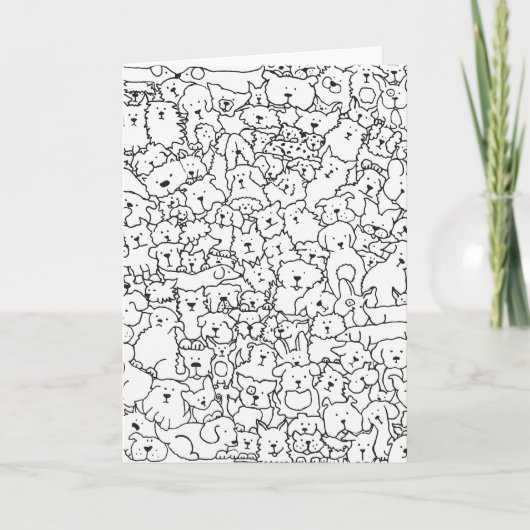 Doodle Art Blank Notecard Karte (Vorderseite)