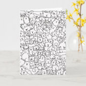 Doodle Art Blank Notecard Karte (Gelbe Blume)