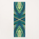 Doodle Art Blues und Grüntöne Yogamatte (Vorderseite)