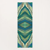 Doodle Art Blues und Grüntöne Yogamatte (Rückseite)