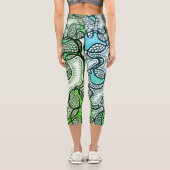 Doodle Art Capri Leggings (Rückseite)