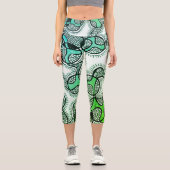 Doodle Art Capri Leggings (Vorderseite)