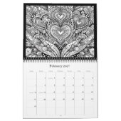 Doodle Art Coloring Blume - Kalender (Feb 2027)