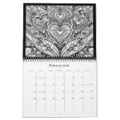 Doodle Art Coloring Blume - Kalender (Feb 2026)