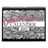 Doodle Art Coloring Blume - Kalender (Titelbild)