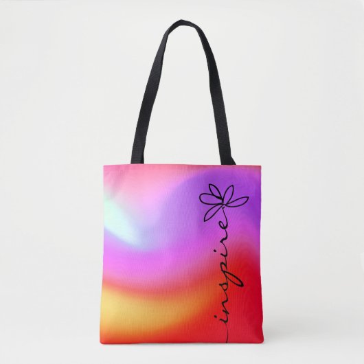 doodle art daisme mit dem Wort "inspirier" Tasche (Vorderseite)