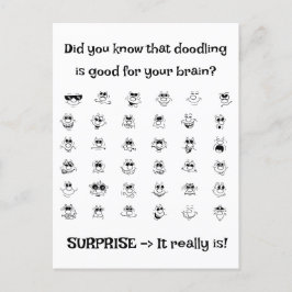 Doodle Art Feiertagspostkarte