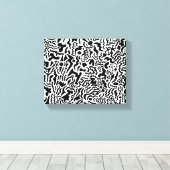 Doodle Art gestresste Canvas Print Leinwanddruck (Insitu (Holzboden))