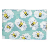 Doodle Art Humble Bienen Kissenbezug (Rückseite)