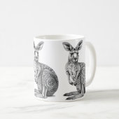 Doodle art Kangaroo Kaffeetasse (VorderseiteRechts)