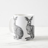 Doodle art Kangaroo Kaffeetasse (Vorderseite Links)
