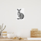 Doodle art Kangaroo Poster (Küche)