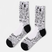 Doodle Art "Mama unser Leitstern" Socken (Linkes Detail)