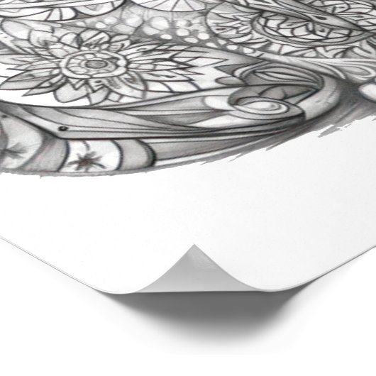 Doodle Art niedlich Cat Poster (Ecke)