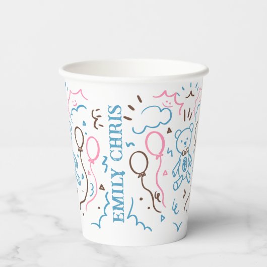 Doodle Art Pappbecher (Rückseite)