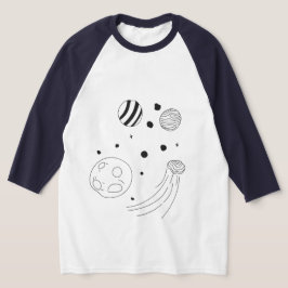 Doodle Art T - Shirt - Whimsisches Raumdesign