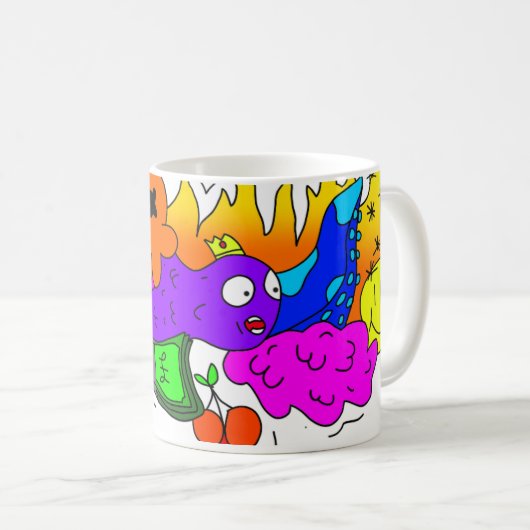 doodle art Tasse (VorderseiteRechts)